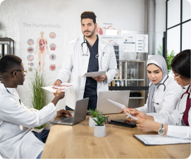 Medical assistant caring for patient in an OBGYN practice